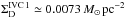 \hbox{$\Sigma_{\mathrm{D}}^{\mathrm{IVC\,1}}\simeq 0.0073 \,{M}_{\odot}\,\mathrm{pc}^{-2}$}