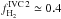 \hbox{$f^{\mathrm{IVC\,2}}_{\mathrm{H}_{2}}\simeq0.4$}