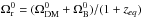 \hbox{$\Omega_{\rm r}^{0}=(\Omega_{\rm DM}^{0}+\Omega_{\rm B}^{0})/(1+z_{eq})$}