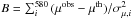 \hbox{$B=\sum_i^{580}{(\mu^{\rm obs}-\mu^{\rm th})}/{\sigma^2_{\mu,i}}$}