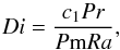 \begin{equation} Di=\frac{c_1Pr}{P{\rm m} Ra} , \end{equation}
