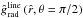 \hbox{${\hat g_{\rm rad}^{\rm line}}\,({\hat r},\theta{}=\pi/{}2)$}