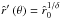 \hbox{${\hat r'}\,(\theta)={\hat r_{0}}^{1 / \delta}$}