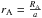 \hbox{$r_{\rm A} = \frac{R_{\rm A}}{a}$}