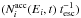 \hbox{$(N_i^{\rm acc}(E_i,t)\ t^{-1}_{\rm esc})$}