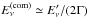 \hbox{$E_\nu^{\rm (com)}\simeq E_\nu'/(2 \Gamma)$}
