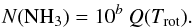 \appendix \setcounter{section}{2} \begin{eqnarray} N(\mathrm{NH}_3)=10^b\ Q(T_\mathrm{rot}). \end{eqnarray}
