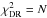 \hbox{$\chi^{2}_{\rm DR}=N$}