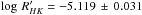 \hbox{$\log \,R'_{HK} = -5.119\,\pm\,0.031$}