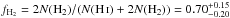 \hbox{$f_{{\rm H}_2} = 2 N({\rm H}_2) / (N(\ion{H}{i}) + 2 N({\rm H}_2)) = 0.70^{+0.15}_{-0.20}$}