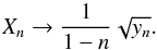 \appendix \setcounter{section}{2} \begin{equation} X_n \rightarrow \frac{1}{1-n} \sqrt{y_n}. \end{equation}