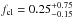 \hbox{$f_{\rm cl}=0.25^{+0.75}_{-0.15}$}