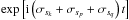 \hbox{$\exp\left[{\rm i}\left(\sigma_{s_k}+\sigma_{s_p}+\sigma_{s_q}\right)t\right] $}