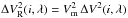 Mathematical equation: \hbox{$\Delta V^2_{\rm R}(i,\lambda) = V^2_{\rm m}\,\Delta V^2(i,\lambda)$}