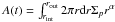 \hbox{$A(t) = \int_{r_{\rm int}}^{r_{\rm out}} 2 \pi r {\rm d}r \Sigma_p r^{\alpha}$}