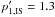 \hbox{$p'_{\rm 1,IS}=1.3$}