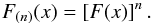 \begin{equation} \label{eq:cdf_max} F_{(n)}(x)=\left[F(x)\right]^n . \end{equation}
