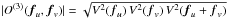 \hbox{$|O^{(3)}({\vec{f}_u},{\vec{f}_v})| = \sqrt{V^2({\vec{f}_u})\,V^2({\vec{f}_v})\,V^2({\vec{f}_u}+{\vec{f}_v})}$}