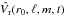 Mathematical equation: \hbox{$\hat{V_{\rm r}}(r_0,\ell,m,t)$}