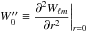 Mathematical equation: \hbox{${W}''_0 \equiv\displaystyle\frac{\partial^2{W}_{\ell m}}{\partial r^2}\biggr\lvert_{r=0}$}