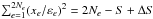 \hbox{$ \sum_{e=1}^{2N_e} (x_e/ {\varepsilon_e})^2 = 2N_e-S+\Delta S$}