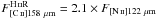 \hbox{$F_{[\ion{C}{II}]158~\mu{\rm m}}^{\ion{H}{II}{\rm R}} = 2.1 \times F_{[\ion{N}{II}]122~\mu{\rm m}}$}