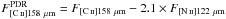 \hbox{$F_{[\ion{C}{II}]158~\mu{\rm m}}^{\rm PDR} = F_{[\ion{C}{II}]158~\mu{\rm m}} - 2.1 \times F_{[\ion{N}{II}]122~\mu{\rm m}}$}