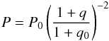\appendix \setcounter{section}{1} \begin{eqnarray} P = P_0 \, \Bigg(\frac{1+q}{1+q_0}\Bigg)^{-2} \label{eq:period} \end{eqnarray}