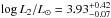 \hbox{$\log L_2/L_{\sun} = 3.93_{-0.07}^{+0.42}$}