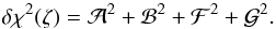 \appendix \setcounter{section}{1} \begin{equation} \delta \chi^{2}(\zeta) = {\cal A}^{2} +{\cal B}^{2} + {\cal F}^{2} +{\cal G}^{2}. \end{equation}