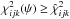 \hbox{$\chi^{2}_{ijk}(\psi) \ge \hat{\chi}^{2}_{ijk}$}