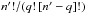 Mathematical equation: \hbox{$\np!/(q!\multspace [\np-q]!)$}