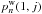 Mathematical equation: \hbox{$p^\wrong_n(1, j)$}