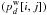 Mathematical equation: \hbox{$(p^\wrong_{\smash[b]d}[i, j])$}