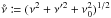 Mathematical equation: \hbox{$\nutot \coloneqq (\nu^2+\nu'^2+\nu_0^2)^{1/2}$}