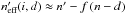 Mathematical equation: \hbox{$\npeff(i,d) \approx \np -f\multspace (n-d)$}