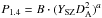Mathematical equation: \hbox{$P_{1.4} = B \cdot (Y_{\rm SZ} D^2_{\rm A})^a$}