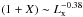 Mathematical equation: \hbox{$(1+X) \sim L_{\rm x}^{-0.38}$}