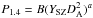 Mathematical equation: \hbox{$P_{1.4} = B (Y_{\rm SZ} D_{\rm A}^2)^a$}