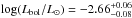 Mathematical equation: \hbox{$\log(L_{\rm bol}/L_{\odot})=-2.66^{+0.06}_{-0.08}$}