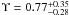 Mathematical equation: \hbox{$\Upsilon=0.77 \substack{ +0.35 \\ -0.28}$}