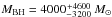 Mathematical equation: \hbox{$M_\mathrm{BH}=4000\substack{+4600 \\ -3\,200}\ {M_\odot}$}