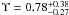 Mathematical equation: \hbox{$\Upsilon=0.78\substack{+0.38 \\ -0.27}$}