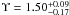Mathematical equation: \hbox{$\Upsilon=1.50\substack{+0.09 \\ -0.17}$}