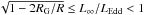 Mathematical equation: \hbox{$\sqrt{1-2R_{\rm G}/R}\le L_\infty/L_{\rm Edd}<1$}