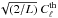 Mathematical equation: \hbox{$\sqrt{\left(2/L\right)} \; C^{\mathrm{th}}_\ell$}