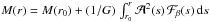 Mathematical equation: \hbox{$M(r) = M(r_0) + (1/G)\,\int_{r_0}^r {\cal A}^2(s)\,{\cal F}_\beta(s)\,{\rm d}s$}