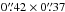 Mathematical equation: \hbox{$0\farcs42\times0\farcs37$}