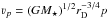 Mathematical equation: \hbox{$\varv_p = (G M_{\star})^{1/2} r_{\mathrm{D}}^{-3/4} p$}