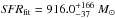 Mathematical equation: \hbox{${\it SFR}_{\rm fit}=916.0^{+166}_{-37}~M_{\odot}$}